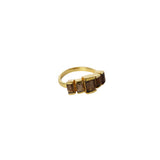 Everett semi precious gold ring