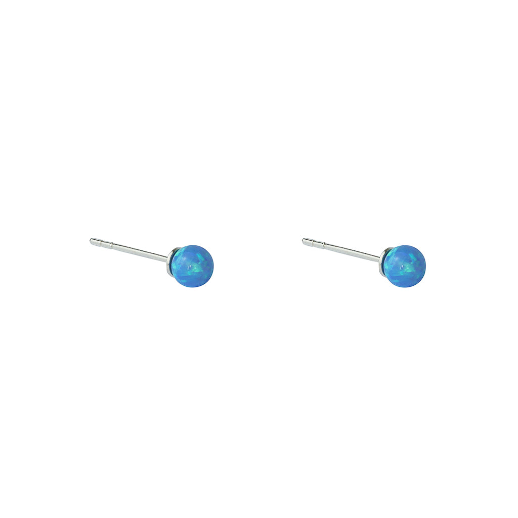 Anie blue opalite sterling silver studs | MEZI