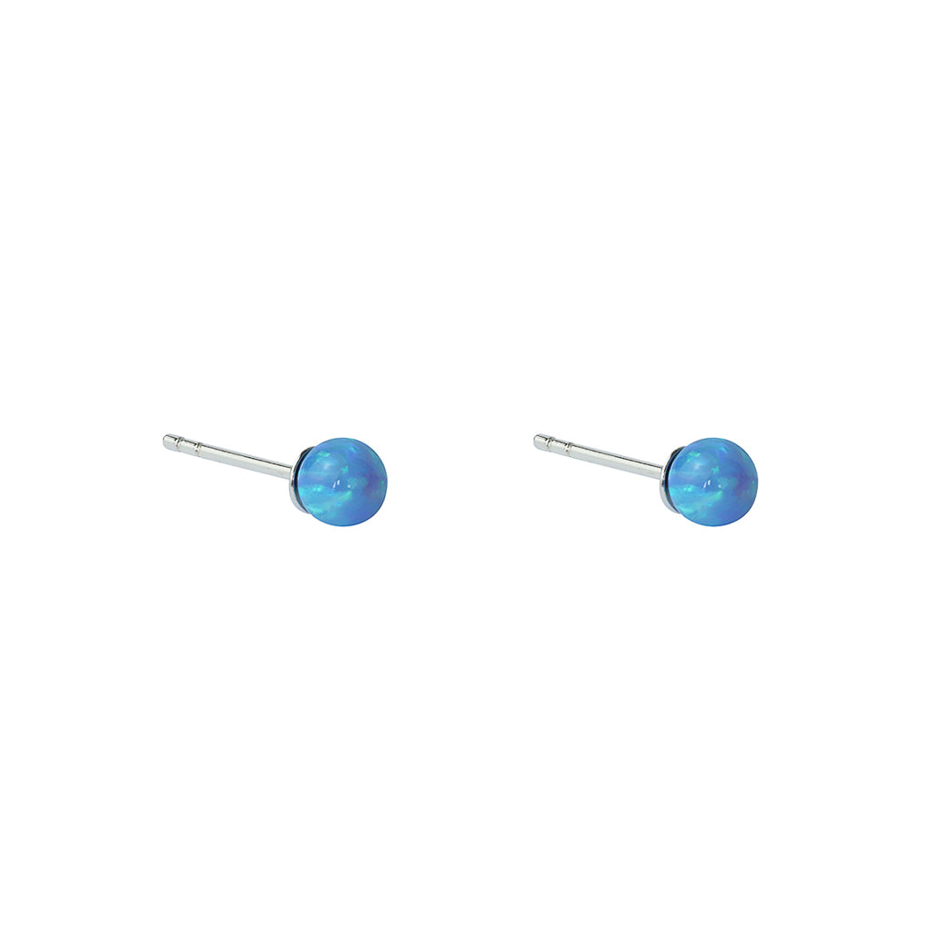 Anie blue opalite sterling silver studs | MEZI