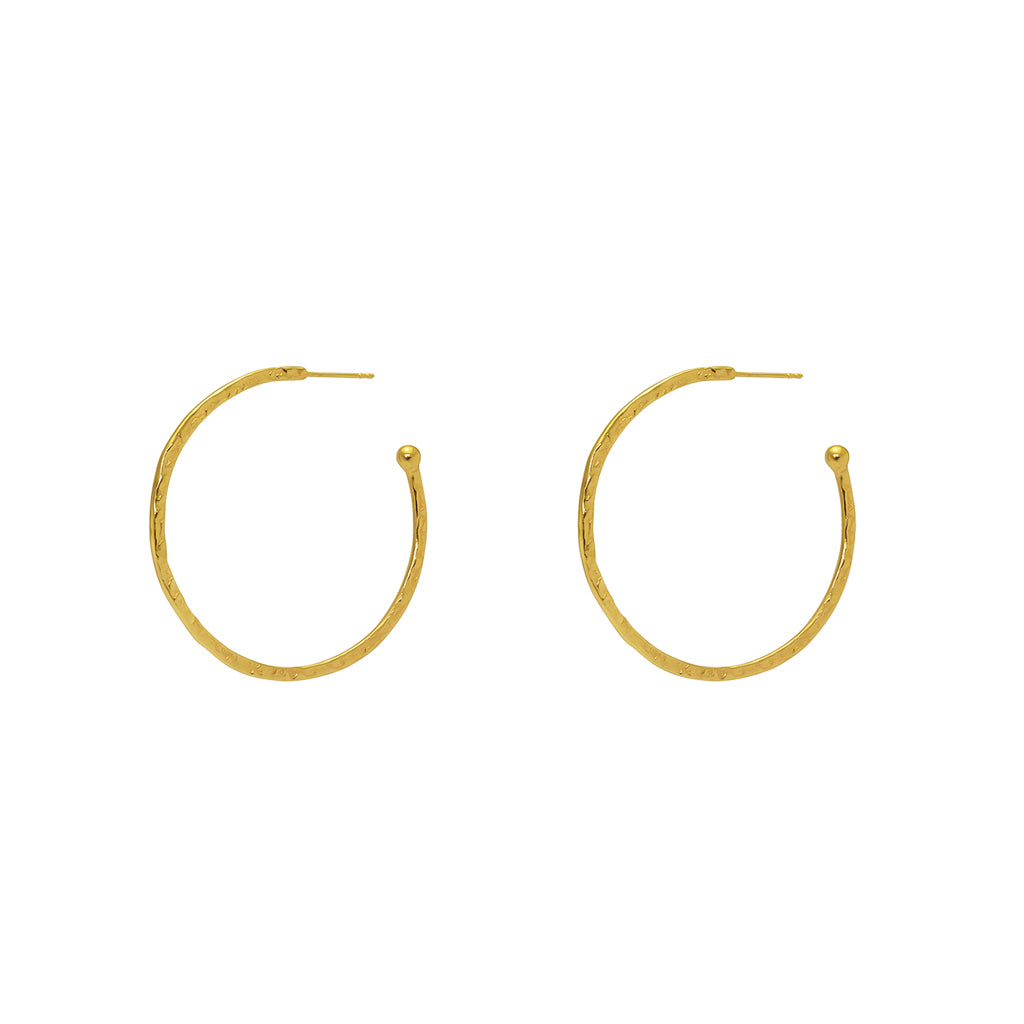 Lesha large textured hoops | MEZI