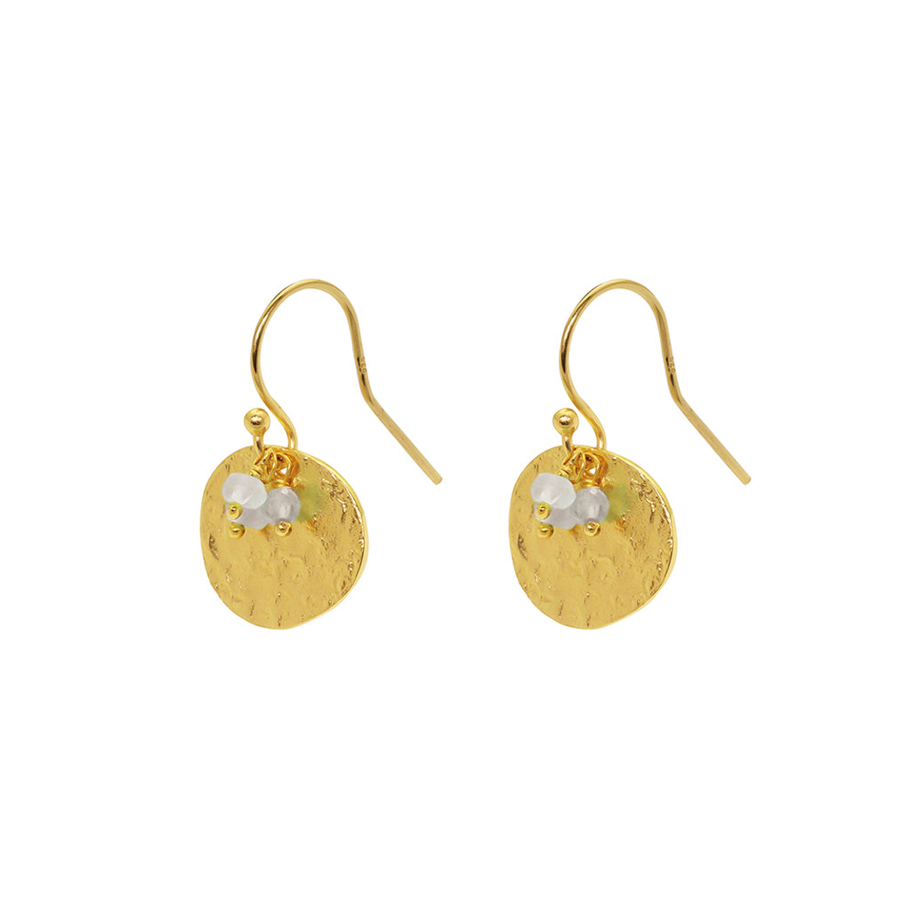 Beata gold disc earrings | MEZI
