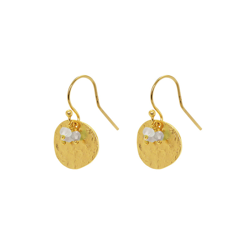 Beata gold disc earrings