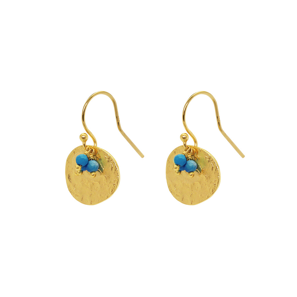 Beata gold disc earrings | MEZI