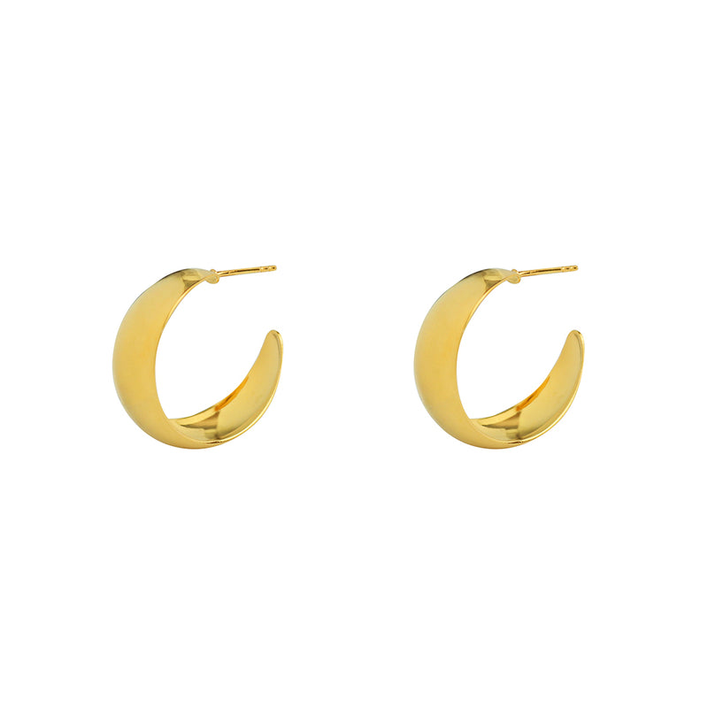 Nada 1 micron gold hoop earrings