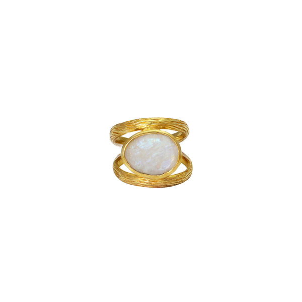 Emi semi precious gold ring