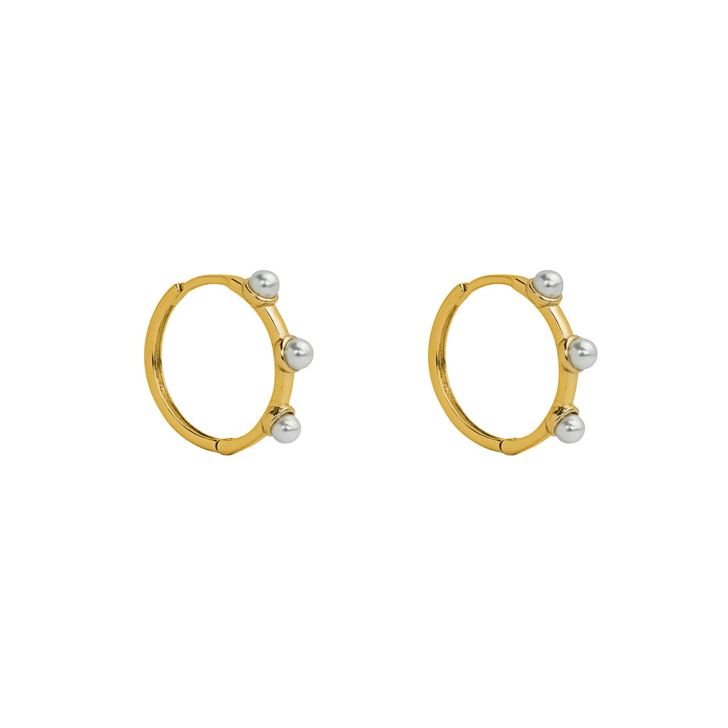 Dilan pearl hoops | MEZI