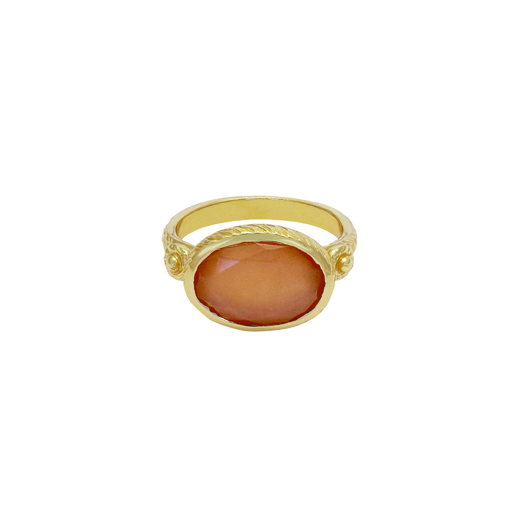 Amoura semi precious gold ring | MEZI