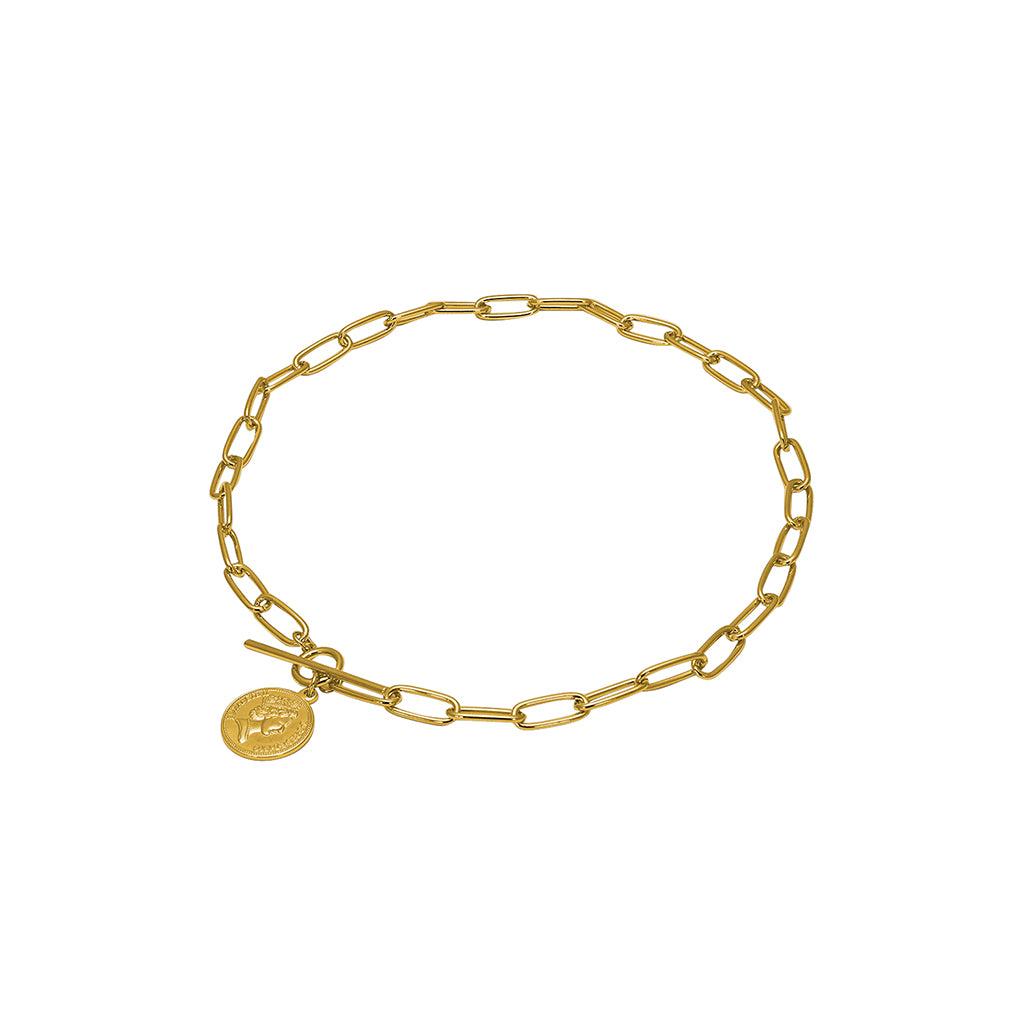 Coin link chain necklace | MEZI