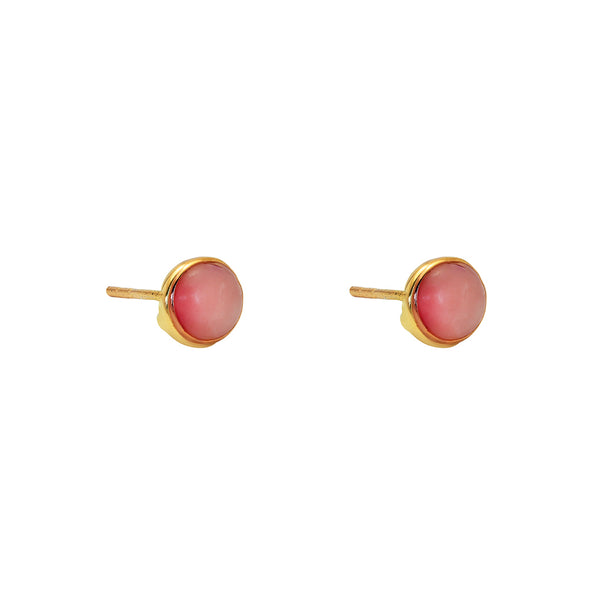 Lena pink opal 6mm earrings