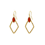 Dania semi-precious 2 micron gold earrings