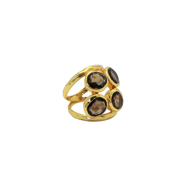 Edison 2 micron gold semi-precious ring