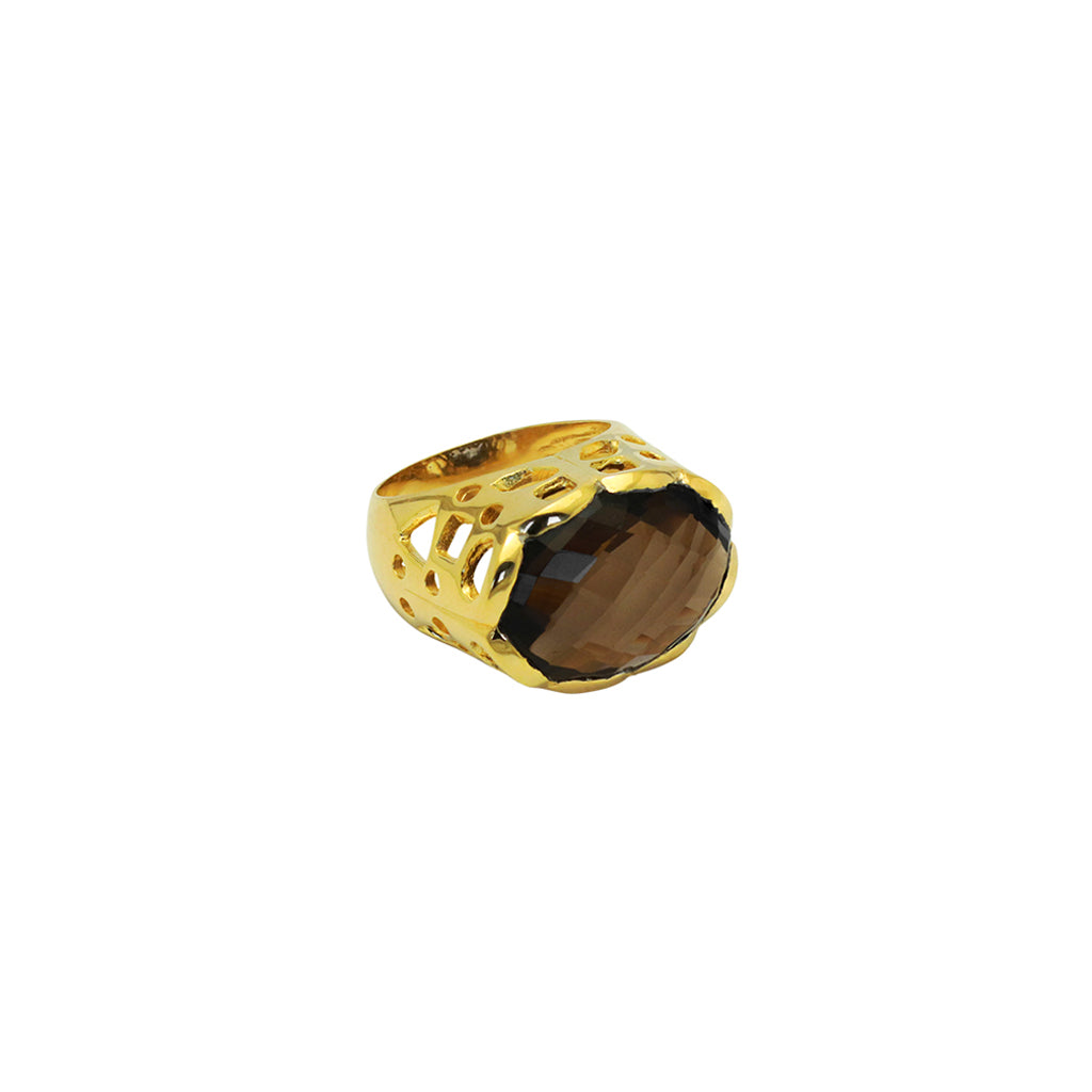 Freyja gold semi-precious ring | MEZI