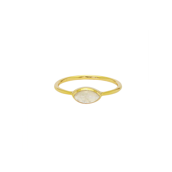 Luka 2 micron gold semi-precious ring