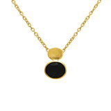 Aliza semi precious 2 micron gold necklace