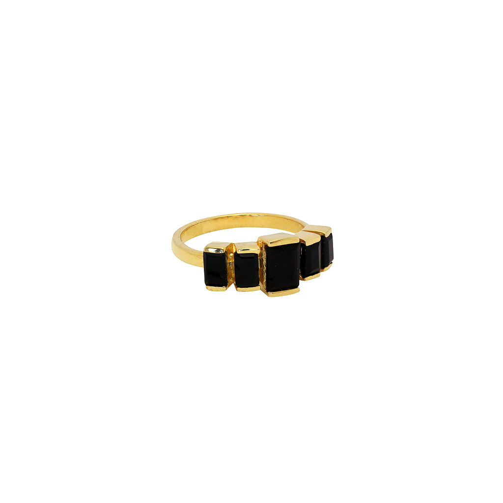 Everett semi precious gold ring | MEZI