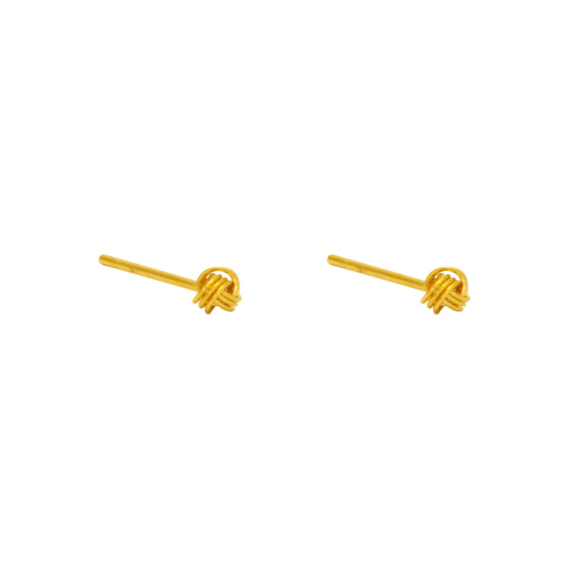 Daija 2 micron gold plated knot studs