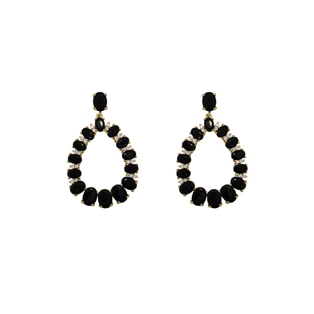 Vahi black crystal earrings