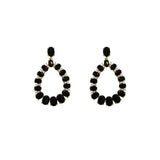 Vahi black crystal earrings