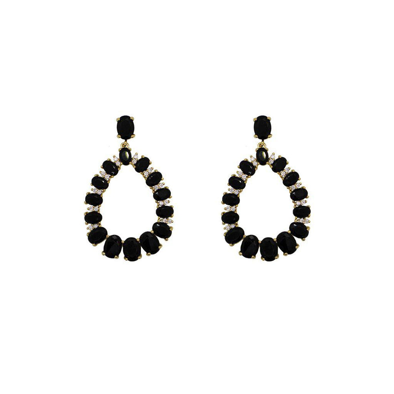 Vahi black crystal earrings