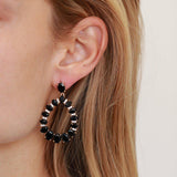 Vahi black crystal earrings