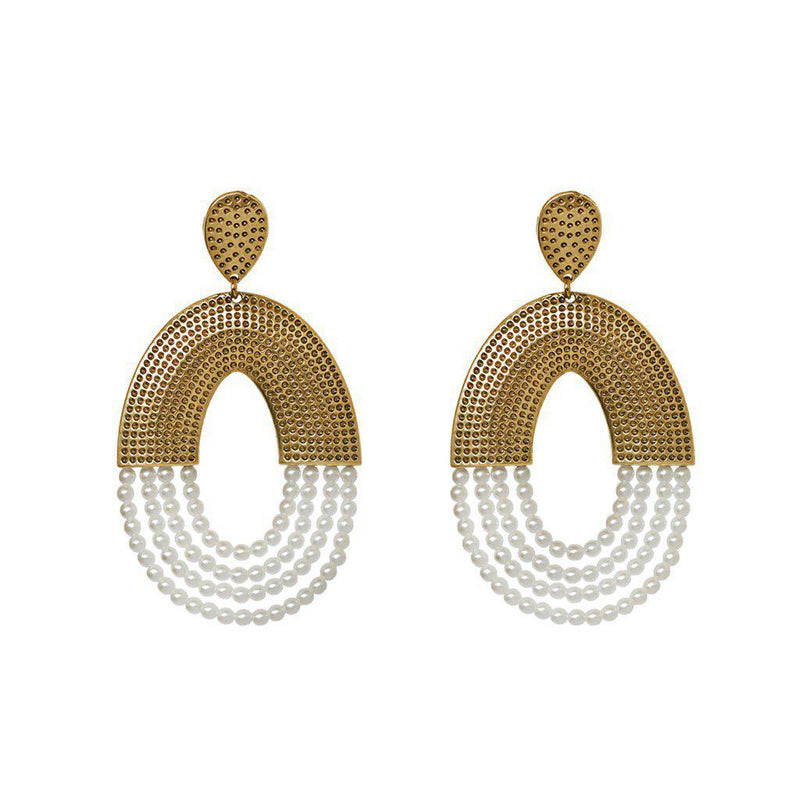 Vidigal white pearl earrings