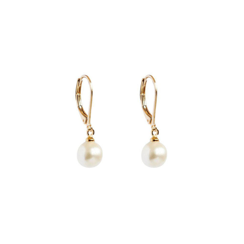 Zalka 2 micron gold pearl earrings
