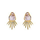Raakal semi-precious gold earrings