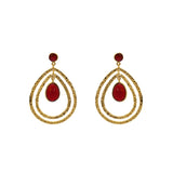 Aislinn semi precious 2 micron gold earrings