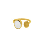 Aliza semi precious 2 micron gold ring
