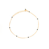 Amalia 2 micron gold semi precious anklet