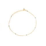 Amalia 2 micron gold semi precious anklet