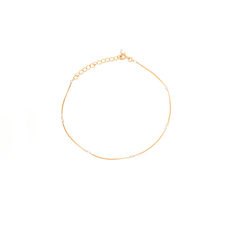 Amalia 2 micron gold semi precious bracelet