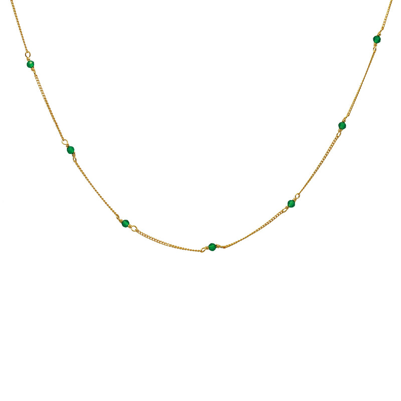 Amalia gold semi precious necklace