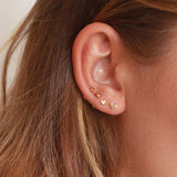 Ame heart gold studs