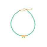Pilara semi precious stone evil eye bracelet
