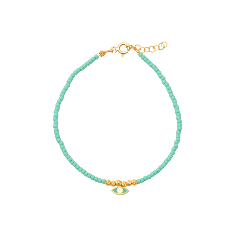 Pilara semi precious stone evil eye bracelet