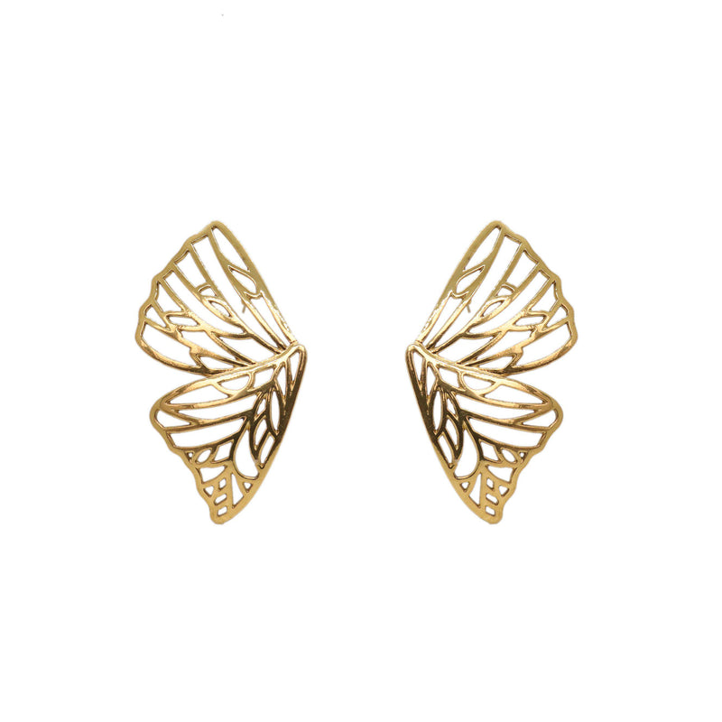 Aratua plain antique gold maxi earrings