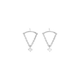 Zaria chain cz drop earrings
