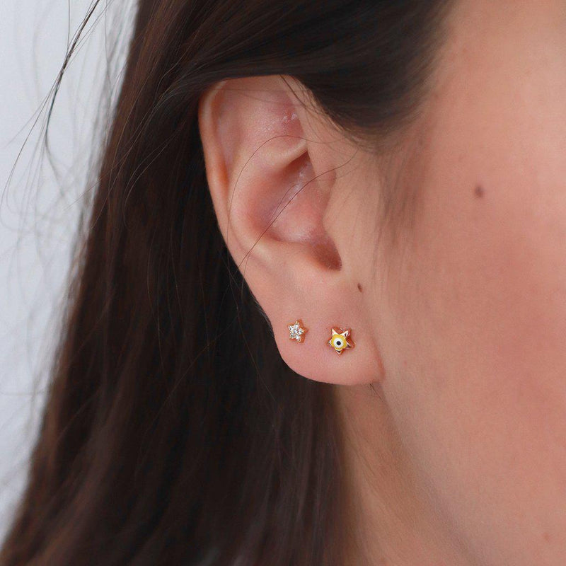 Baha flower crystal studs