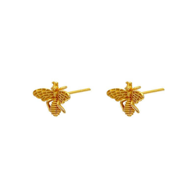 Bee gold plated studs