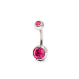 Belly double jeweled crystal bar