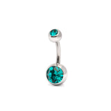 Belly double jeweled crystal bar