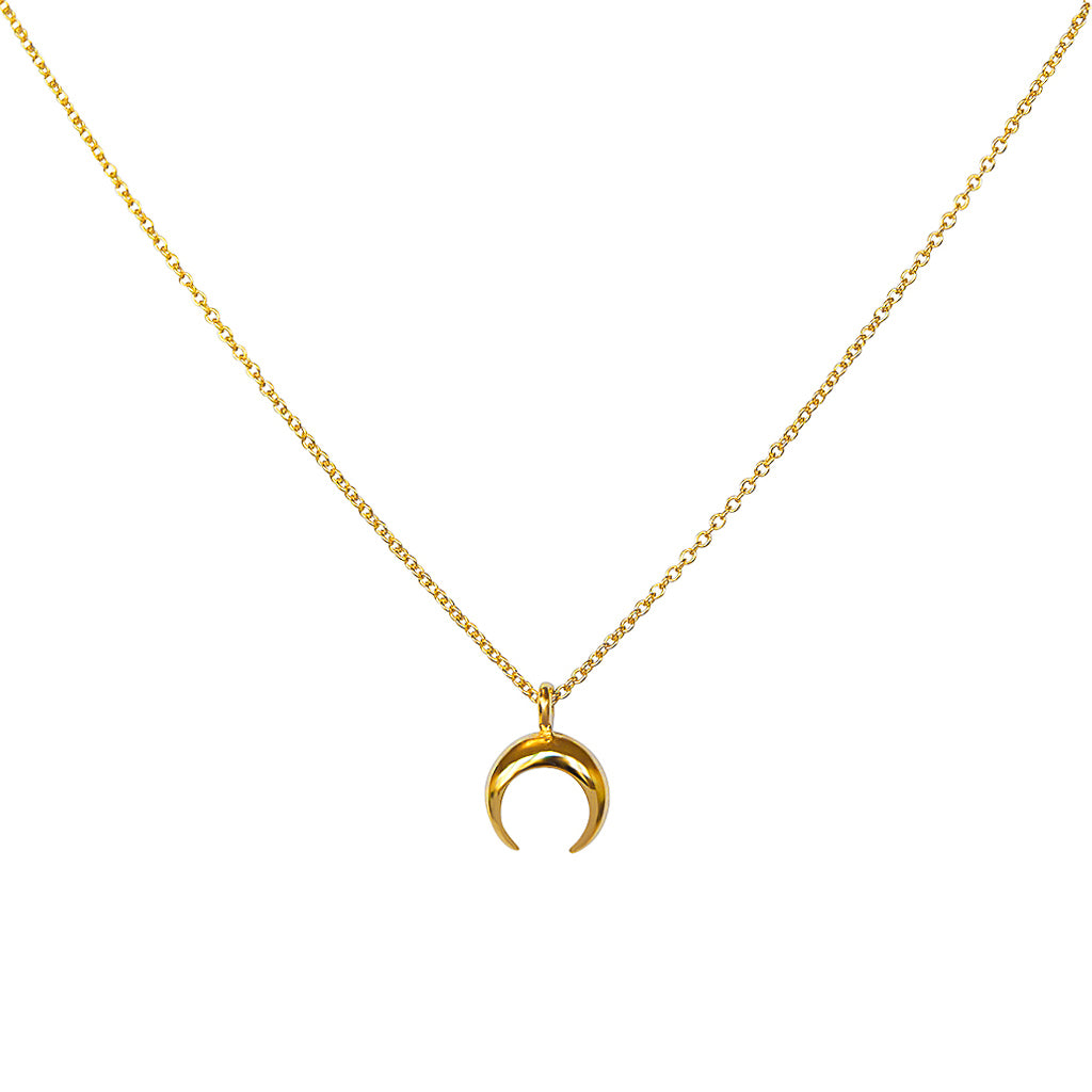 Blarie crescent gold plated pendant | MEZI