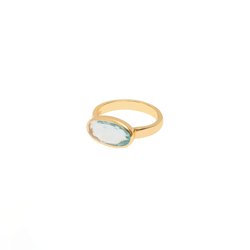 Meya gold semi-precious stone rings