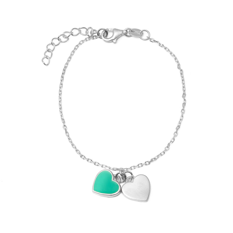 Azul heart enamel bracelet