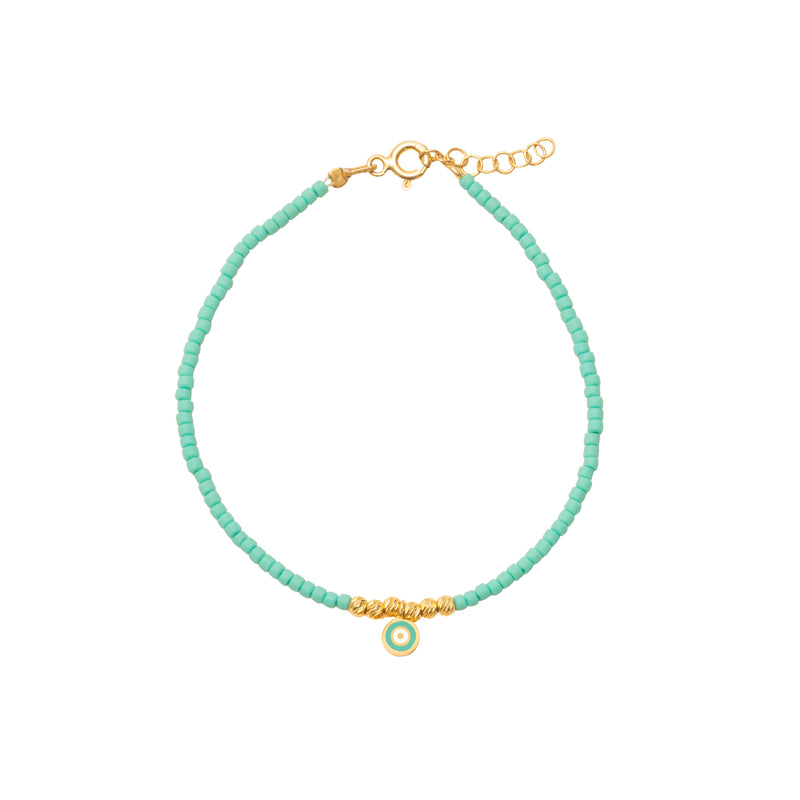 Pilara semi precious stone evil eye bracelet