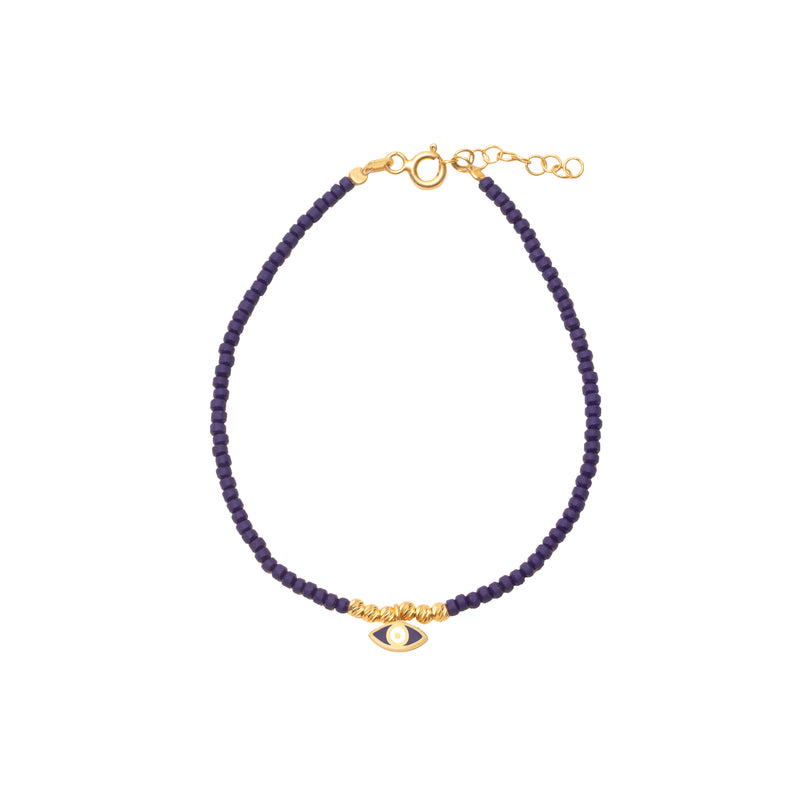 Pilara semi precious stone evil eye bracelet