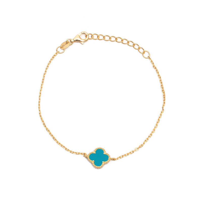 Clover turquoise bracelet