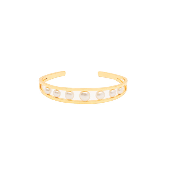 Safa freshwater gold cuff bracelet