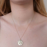 Brasha gold filled coin pendant